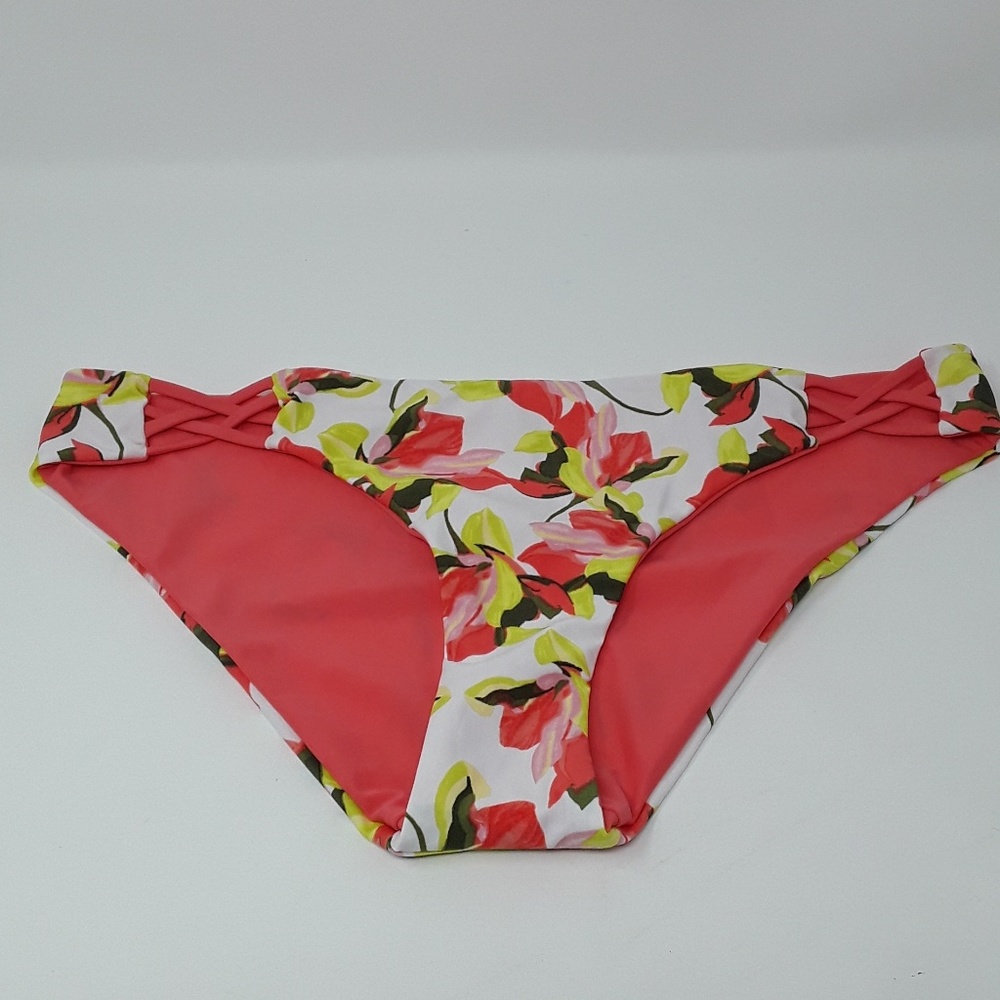 Lands End Reversible Swim Bikini Bottom Flora NWOT